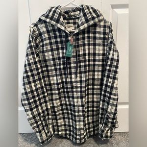 L.L. Bean Full Zip Plaid Flannel Jacket